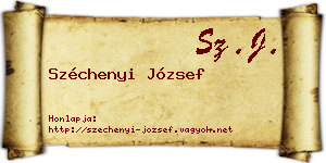 Széchenyi József névjegykártya