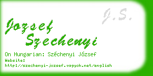 jozsef szechenyi business card