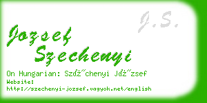 jozsef szechenyi business card